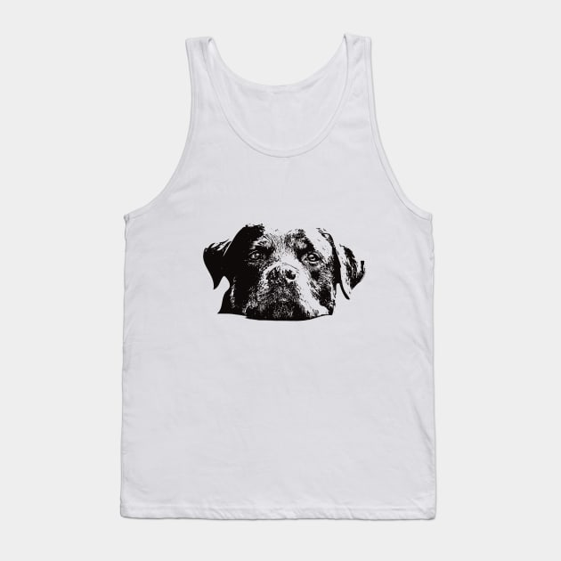 Rottweiler Face Design - A Rottie Christmas Gift Tank Top by DoggyStyles